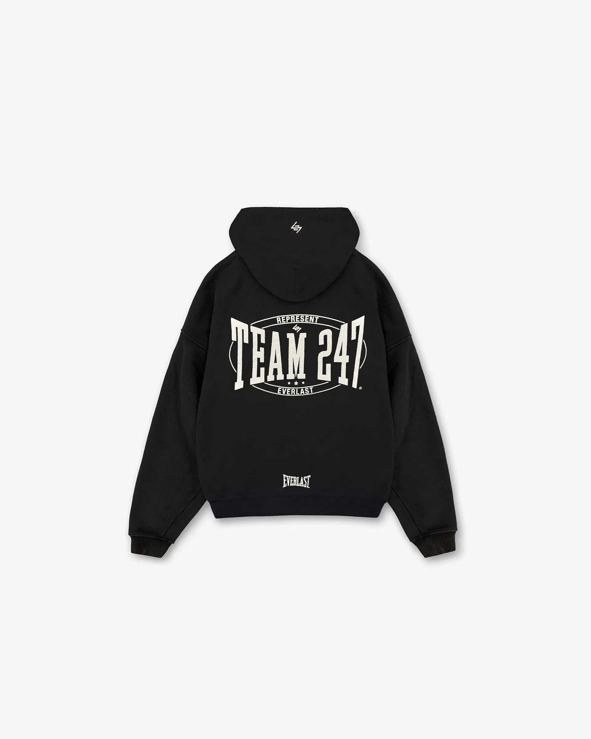 247 X Everlast Training Camp Boxy Hoodie - Off Black