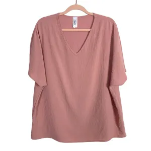 2Hearts Blush V-Neck Blouse- Size M