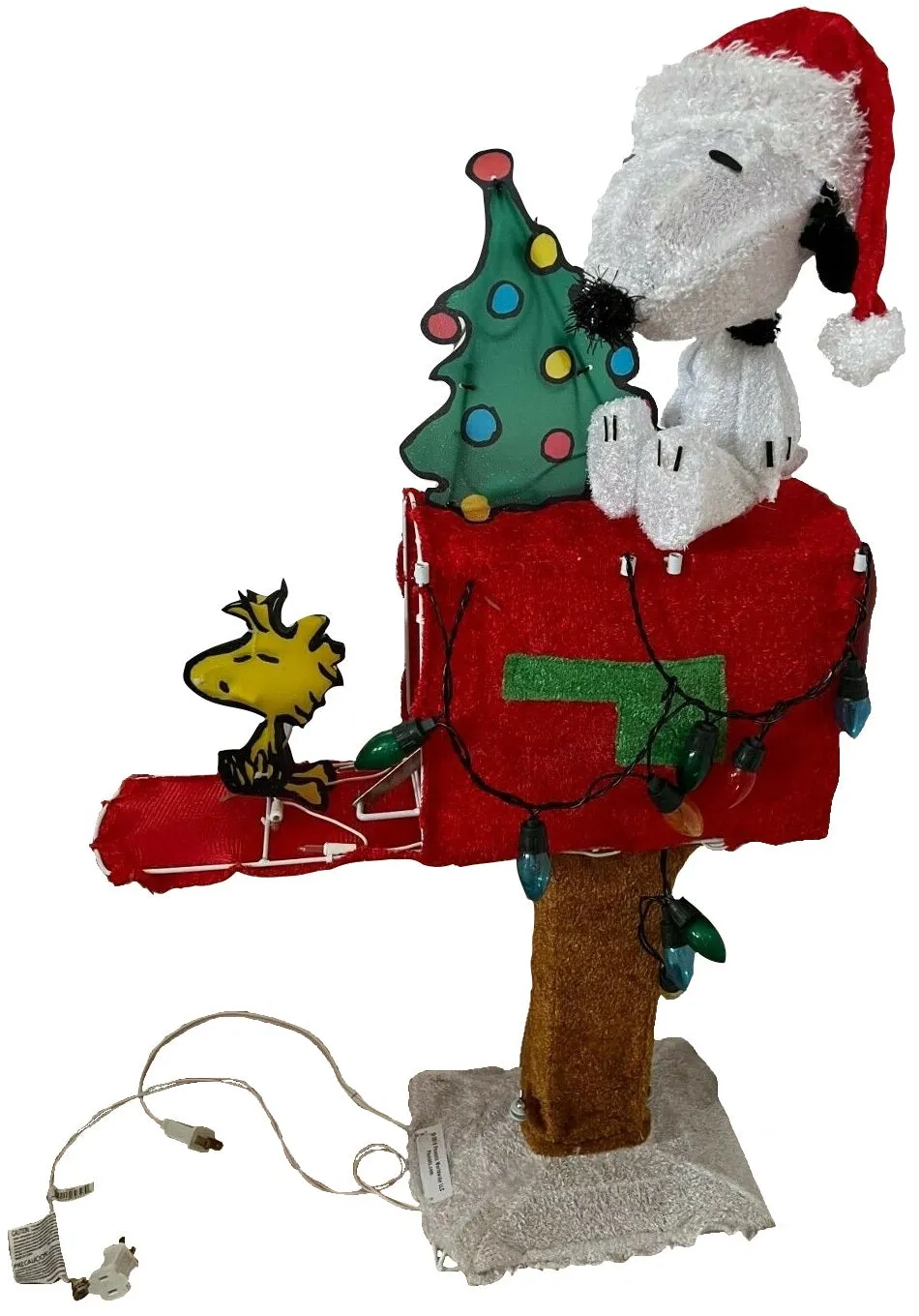 3D Peanuts® Snoopy and Woodstock on Mailbox LED Christmas Yard Art Decoration