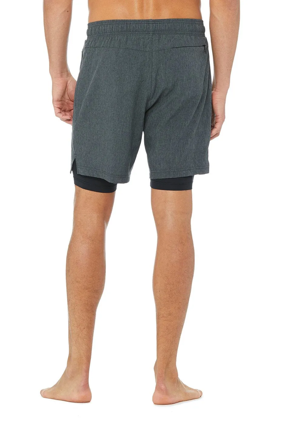 7” Unity 2-In-1 Short - Dark Grey Marl/Black