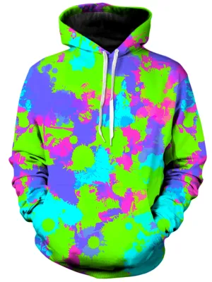 90s Neon Paint Splatter Unisex Hoodie