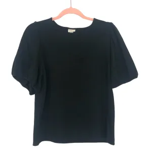 A New Day Black Puff Sleeve Top- Size S