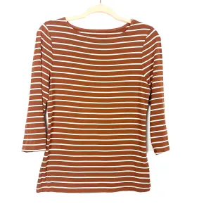 A New Day Rust/Cream Stripe Top NWT- Size XS