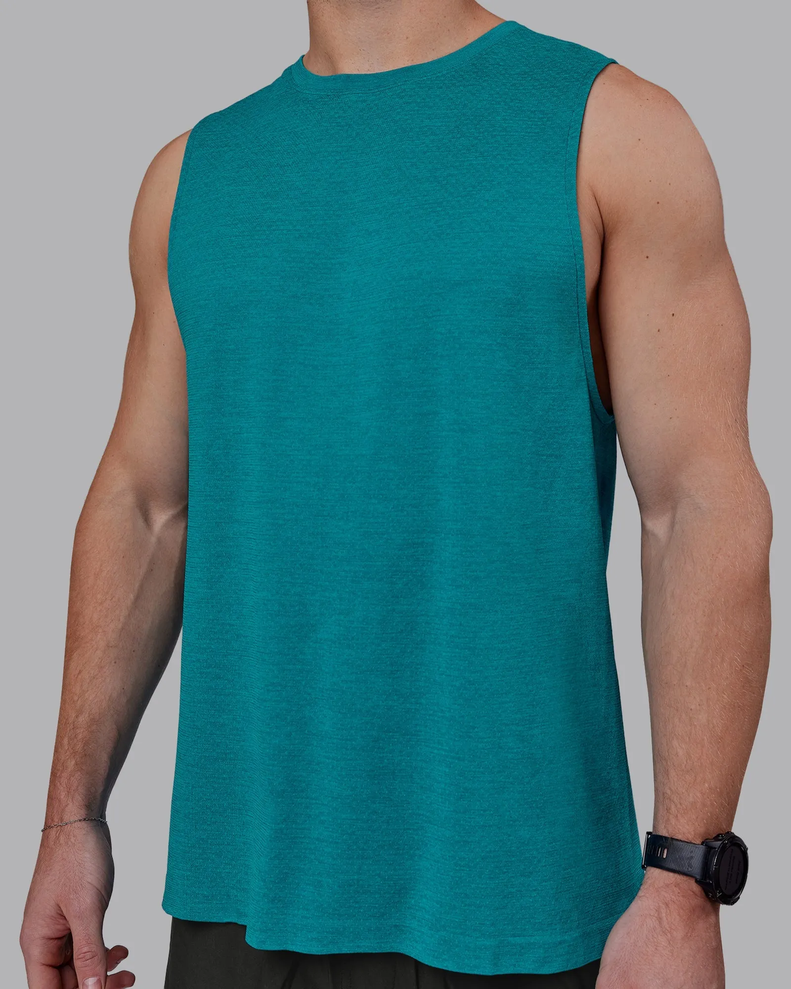 AeroFLX  Seamless Muscle Tank - Blue Bird Marl