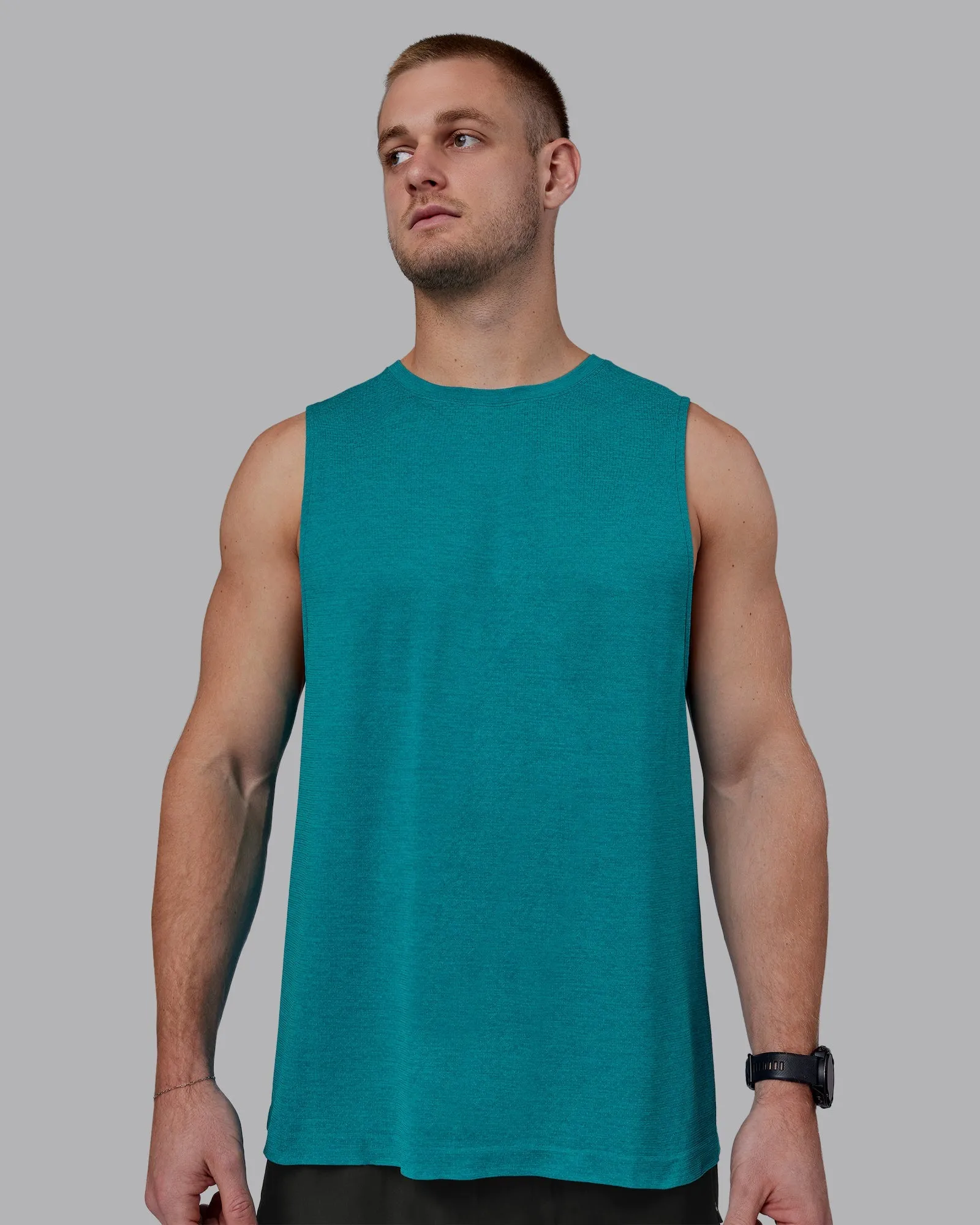 AeroFLX  Seamless Muscle Tank - Blue Bird Marl