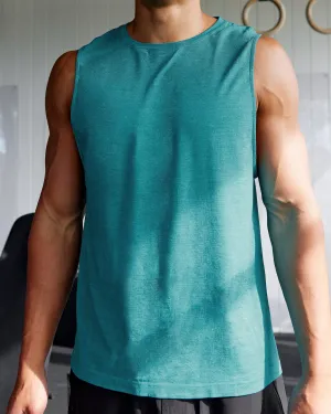 AeroFLX  Seamless Muscle Tank - Blue Bird Marl