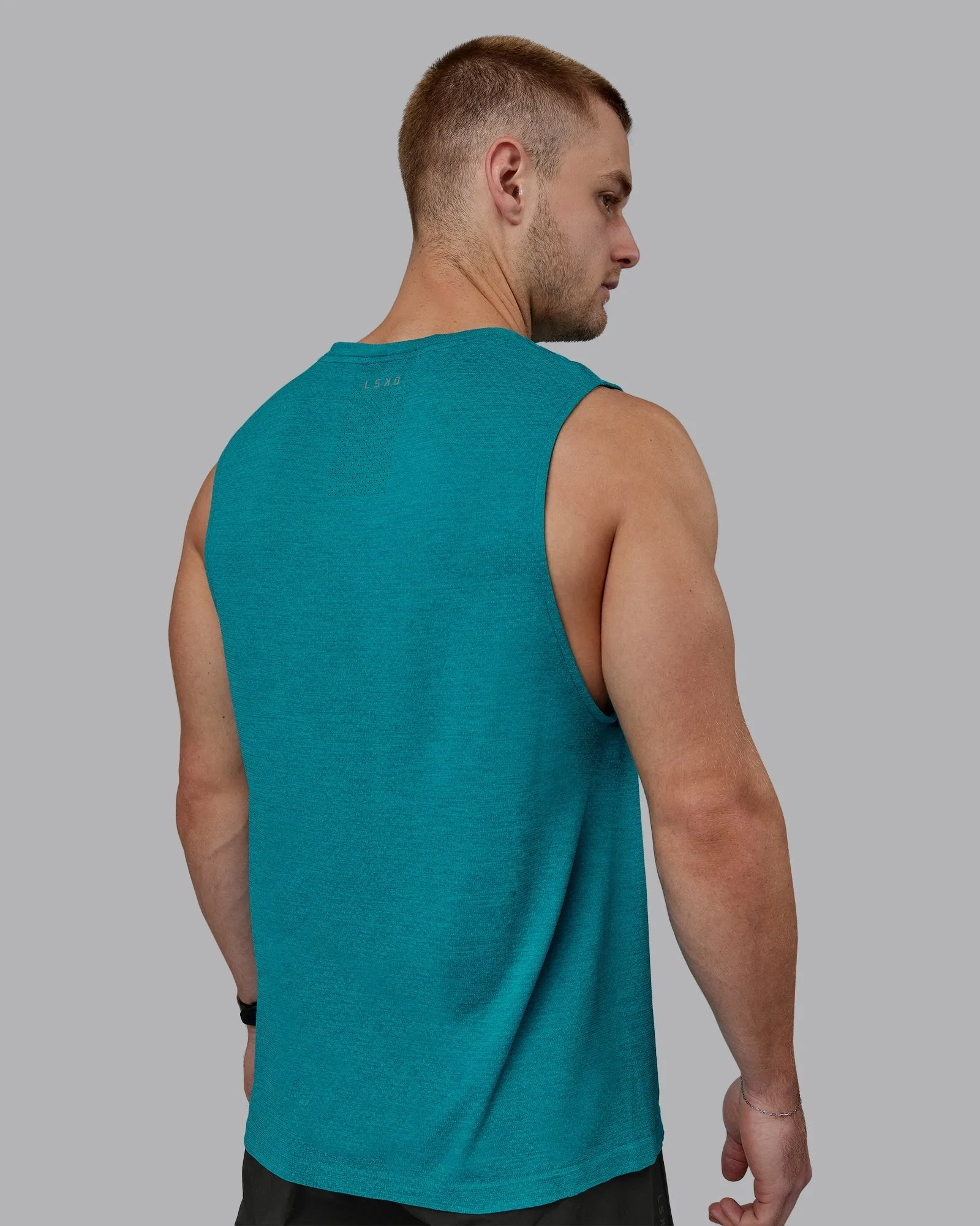 AeroFLX  Seamless Muscle Tank - Blue Bird Marl