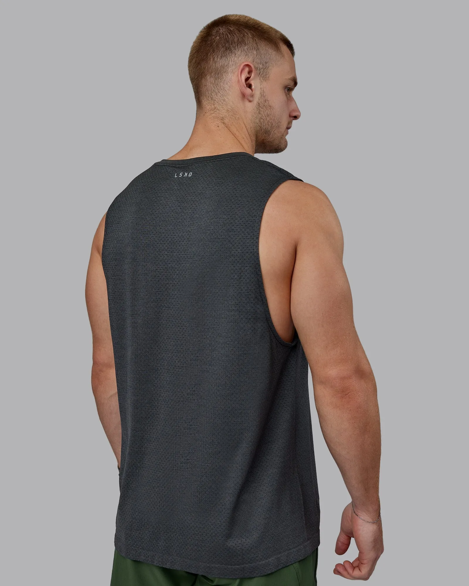 AeroFLX  Seamless Muscle Tank - Pirate Black Marl