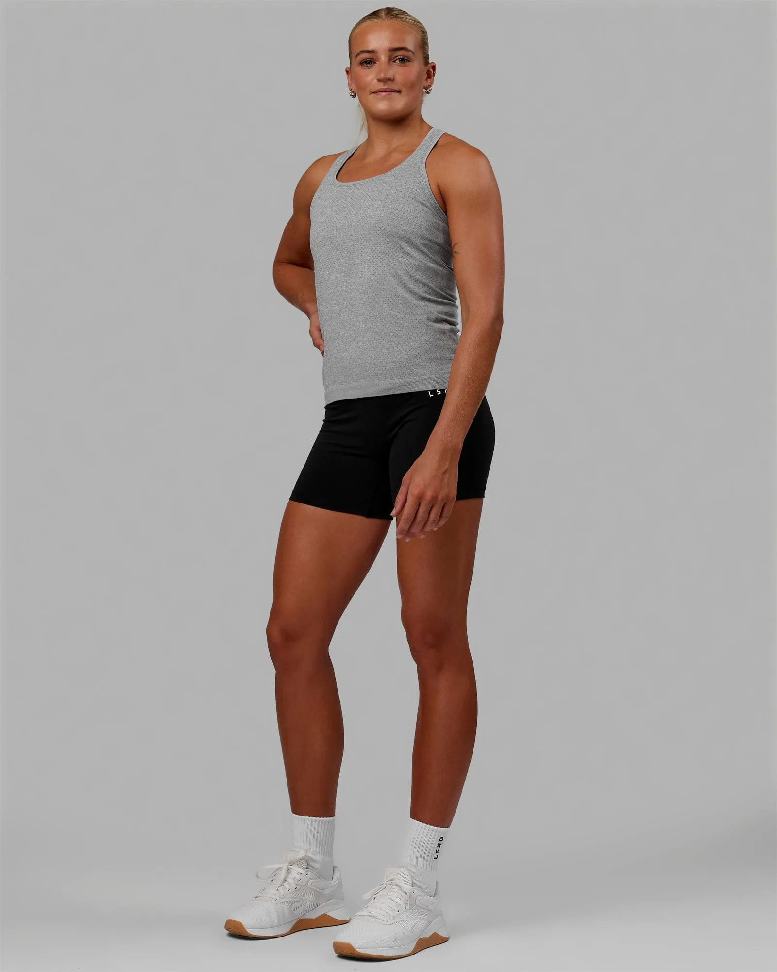 AeroFLX  Seamless Tank - Light Grey Marl