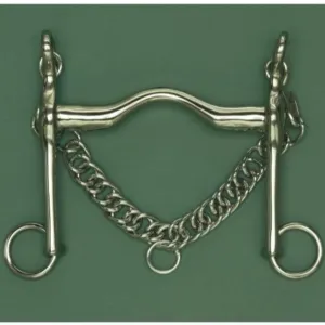 AlBaCon German Silver Weymouth Wide Port Bit w-Chain 17MM Mouth