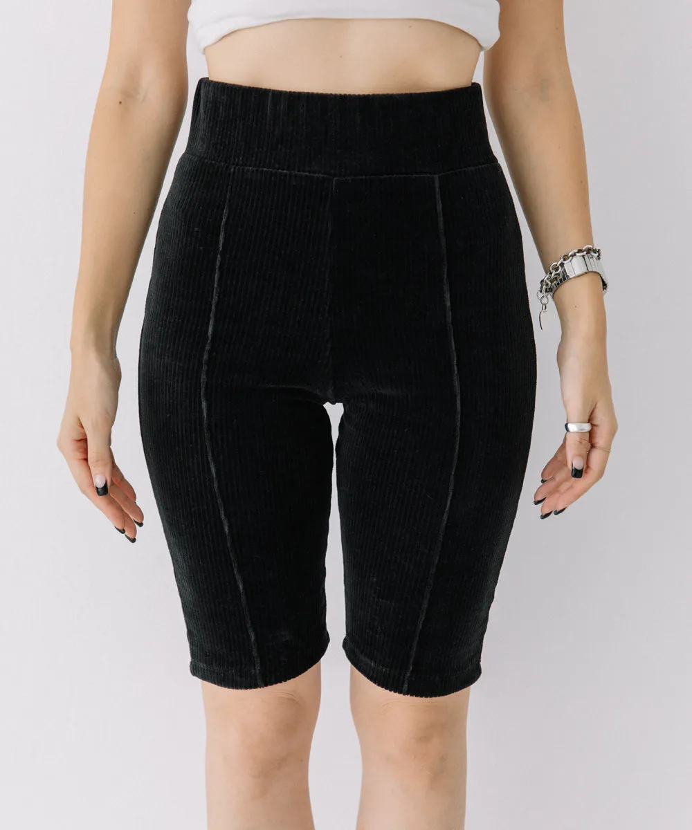 biker rib shorts