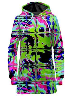 Blacklight Rave Glitch Hoodie Dress