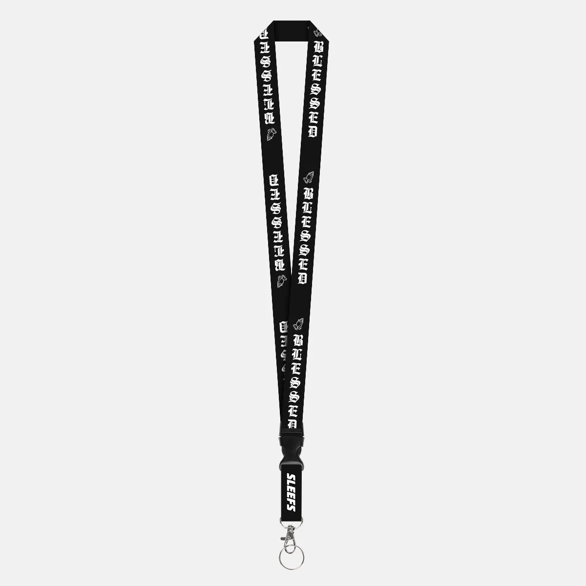 Blessed Black Lanyard