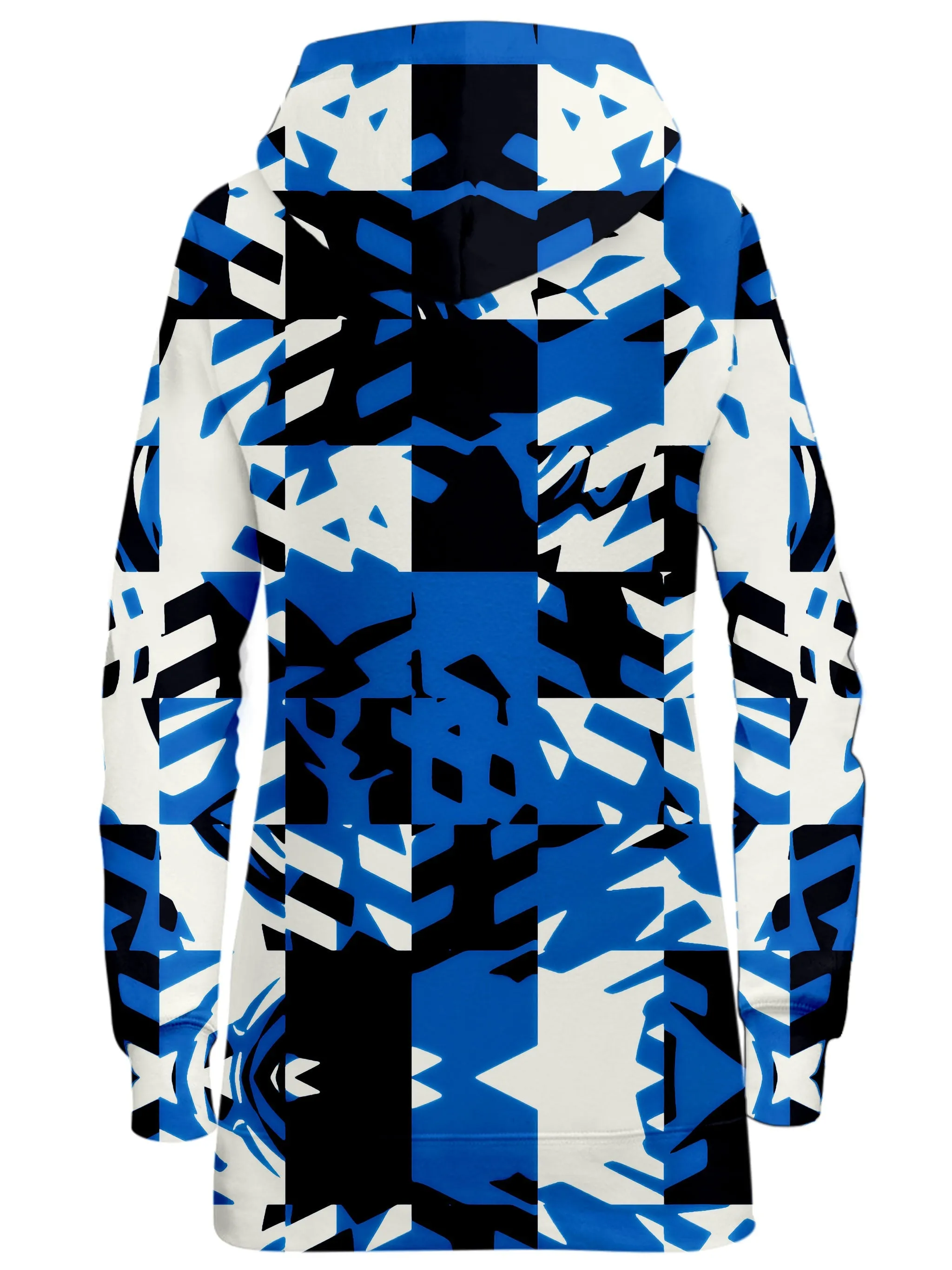 Blue Digital Hoodie Dress