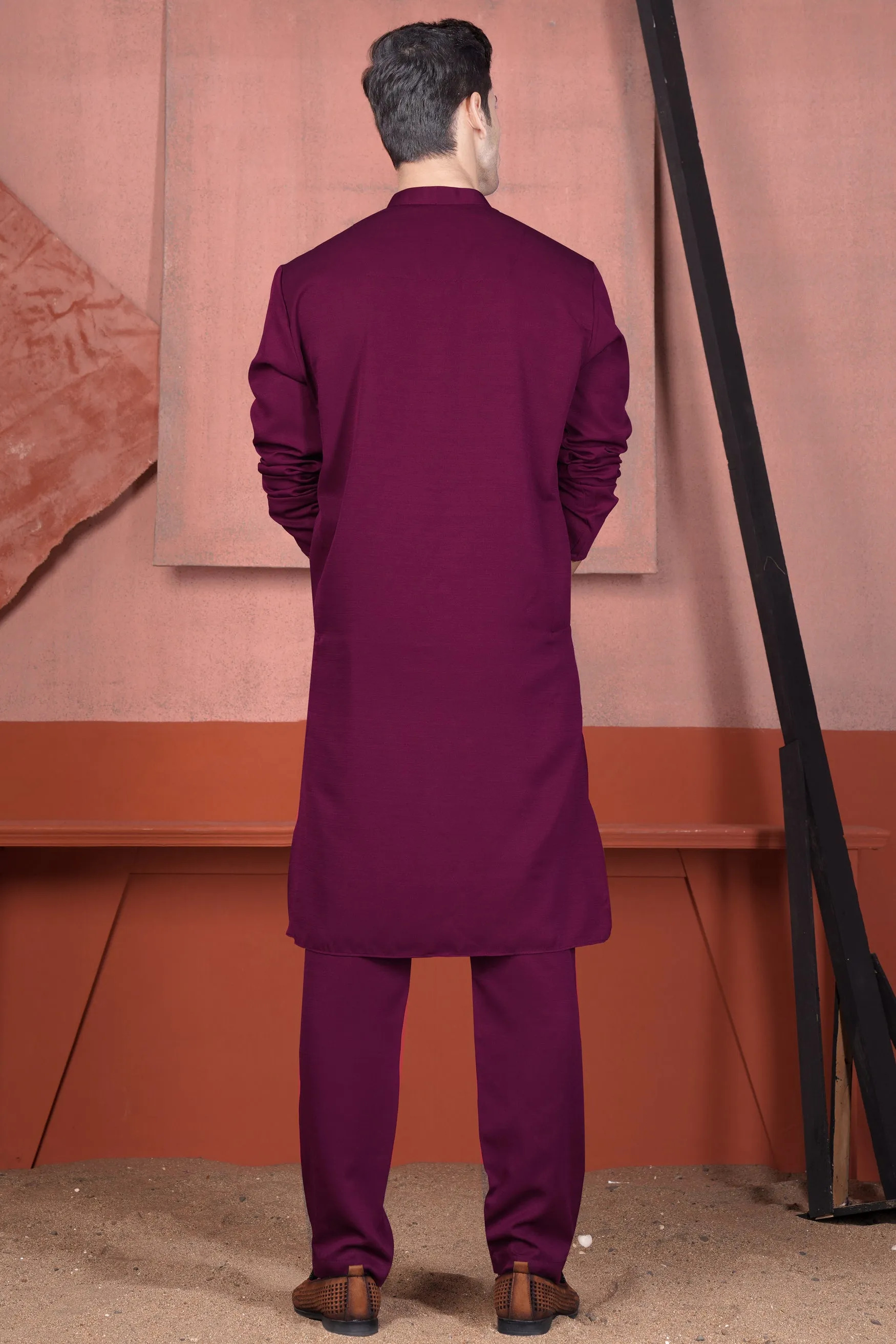 Bordeaux Wine Viscose Kurta