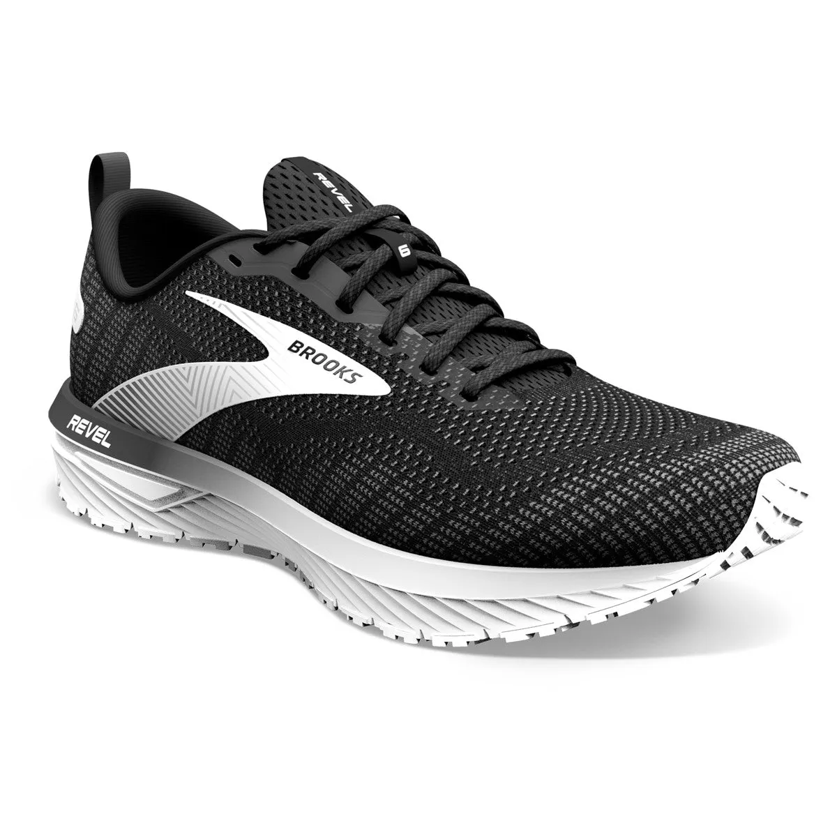 Brooks Revel 6 (Womens) Black/Blackened Pearl/White