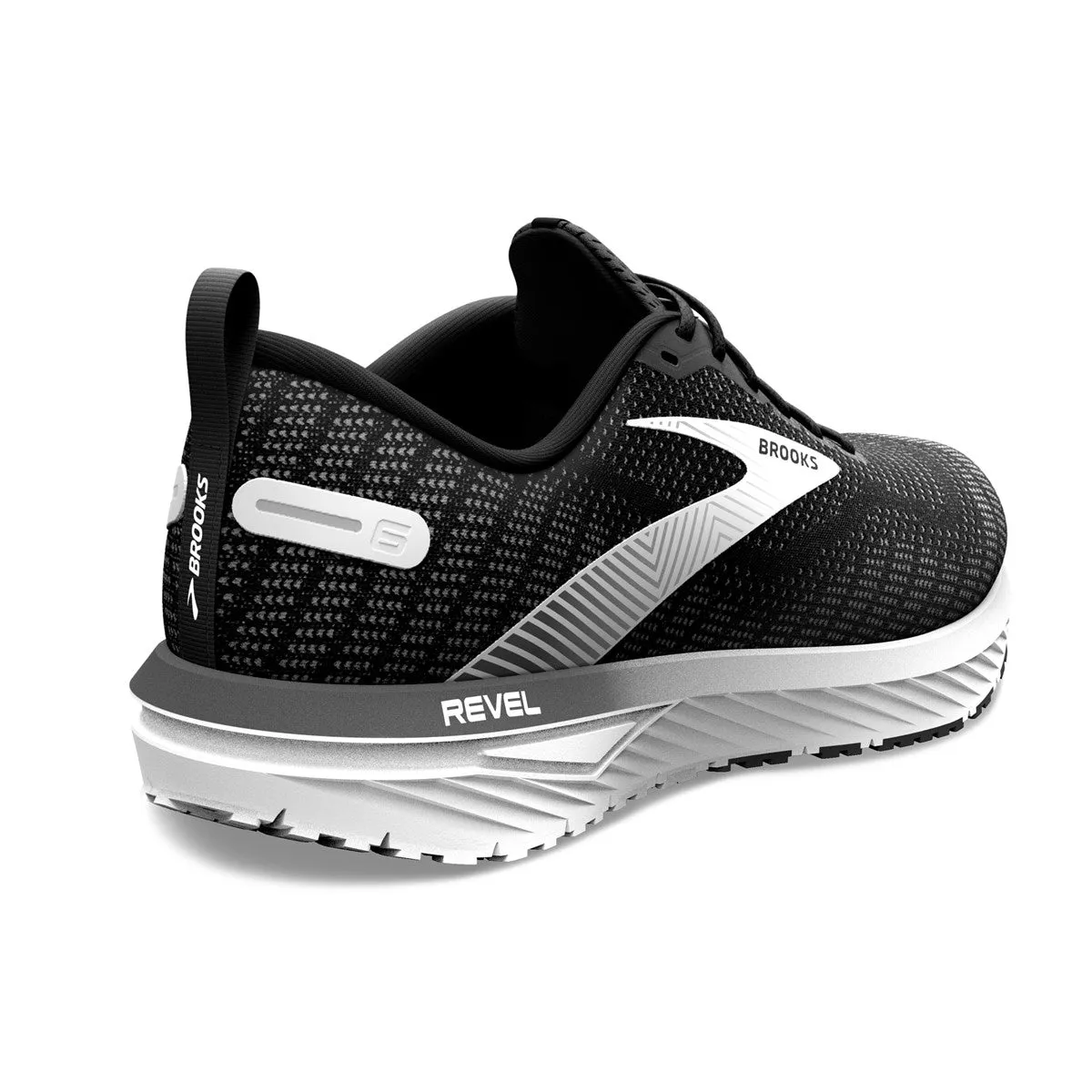 Brooks Revel 6 (Womens) Black/Blackened Pearl/White