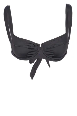 Camellia Black Underwire Bikini Top