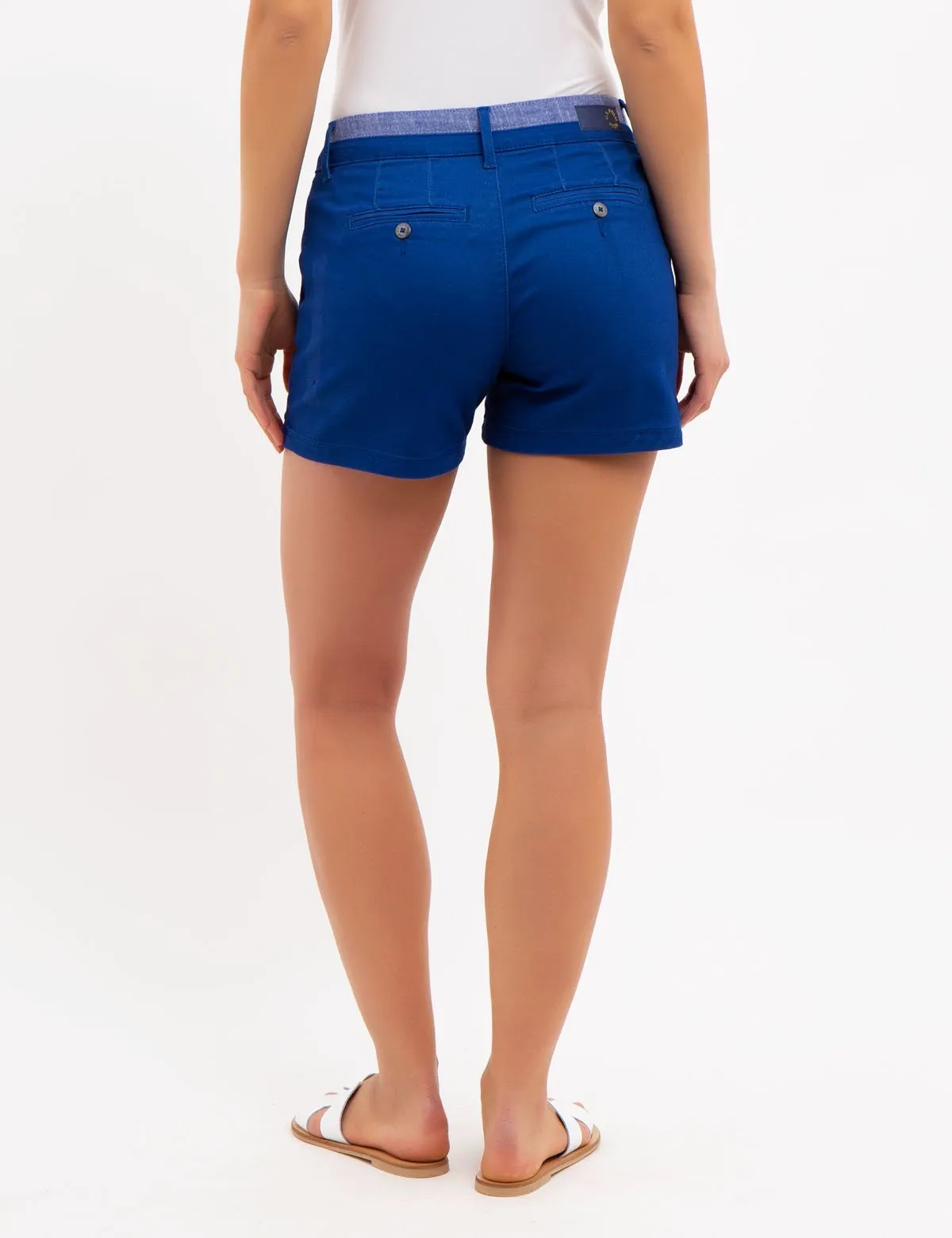 CHAMBRAY TRIM SHORTS