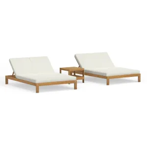 Charleston 3-Piece Double Chaise Lounge Set