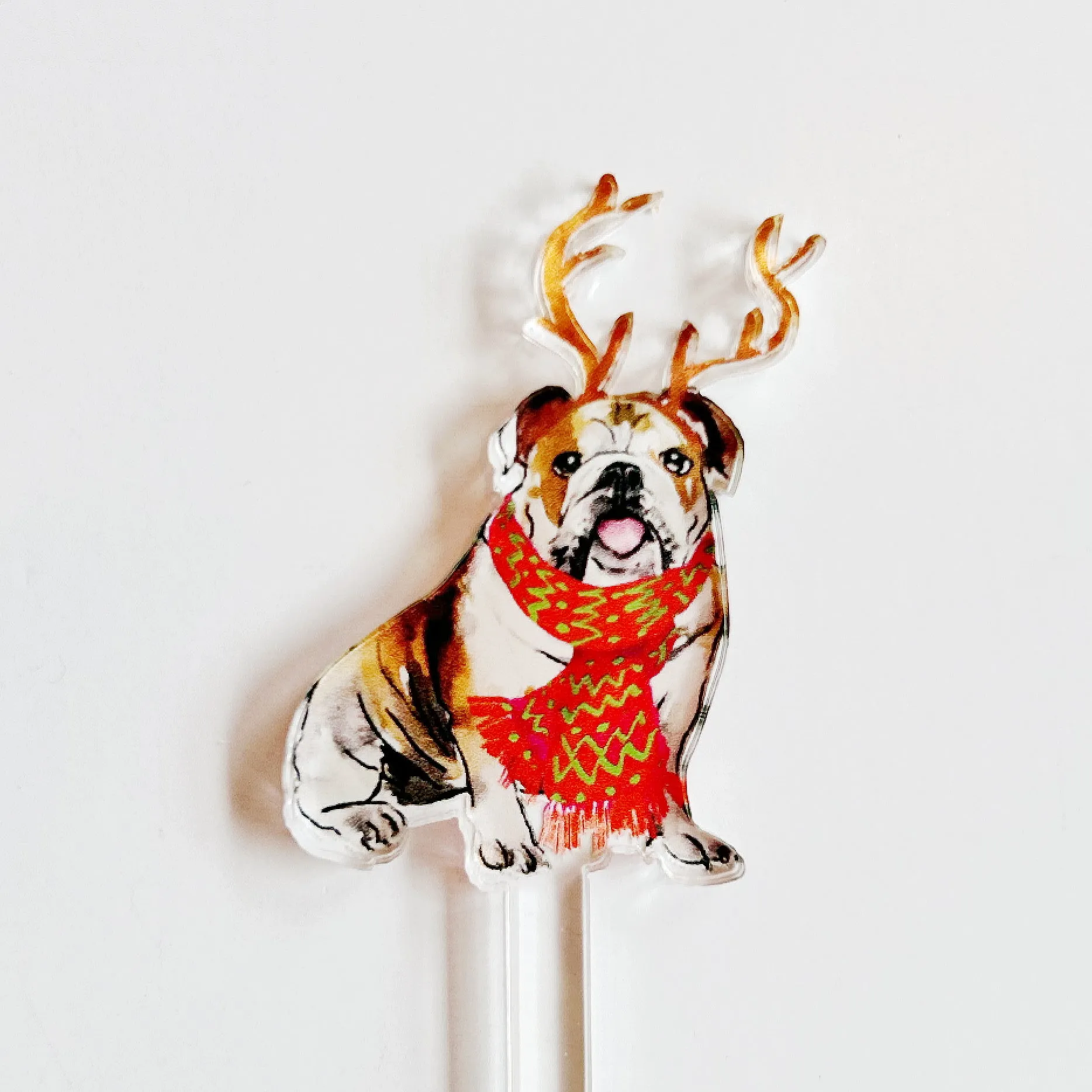 Christmas Bulldog Drink Stirrers