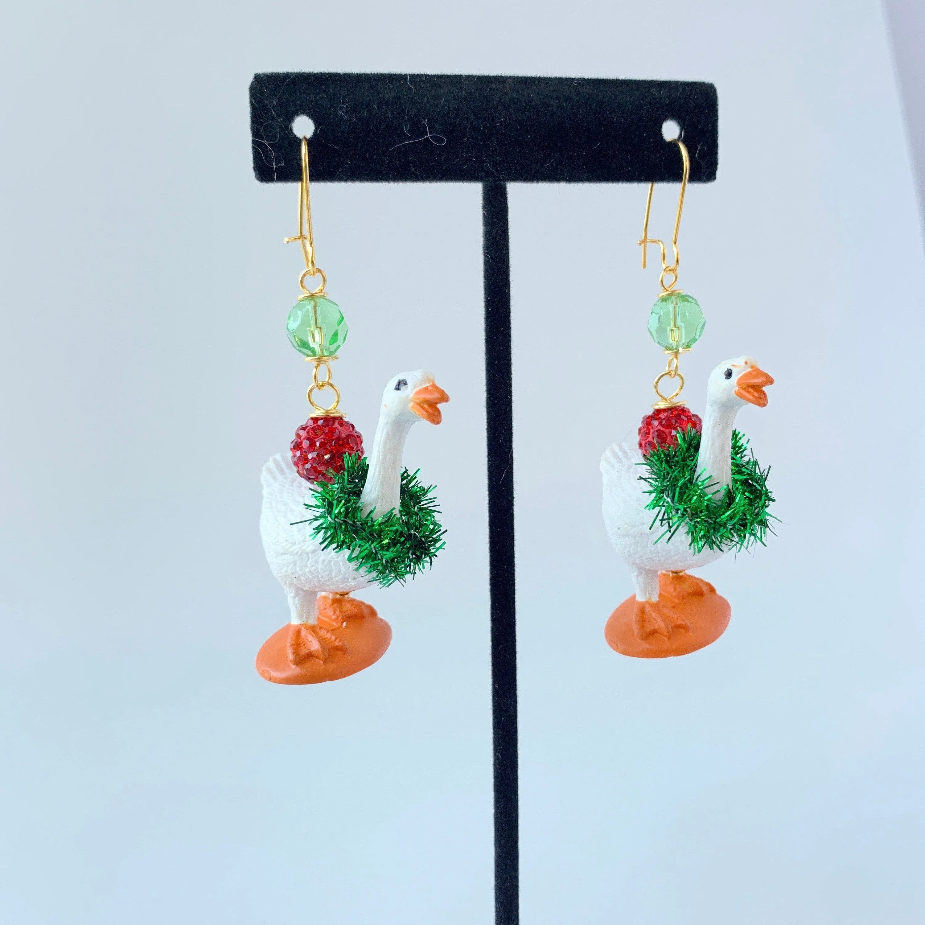 Christmas Goose Earrings