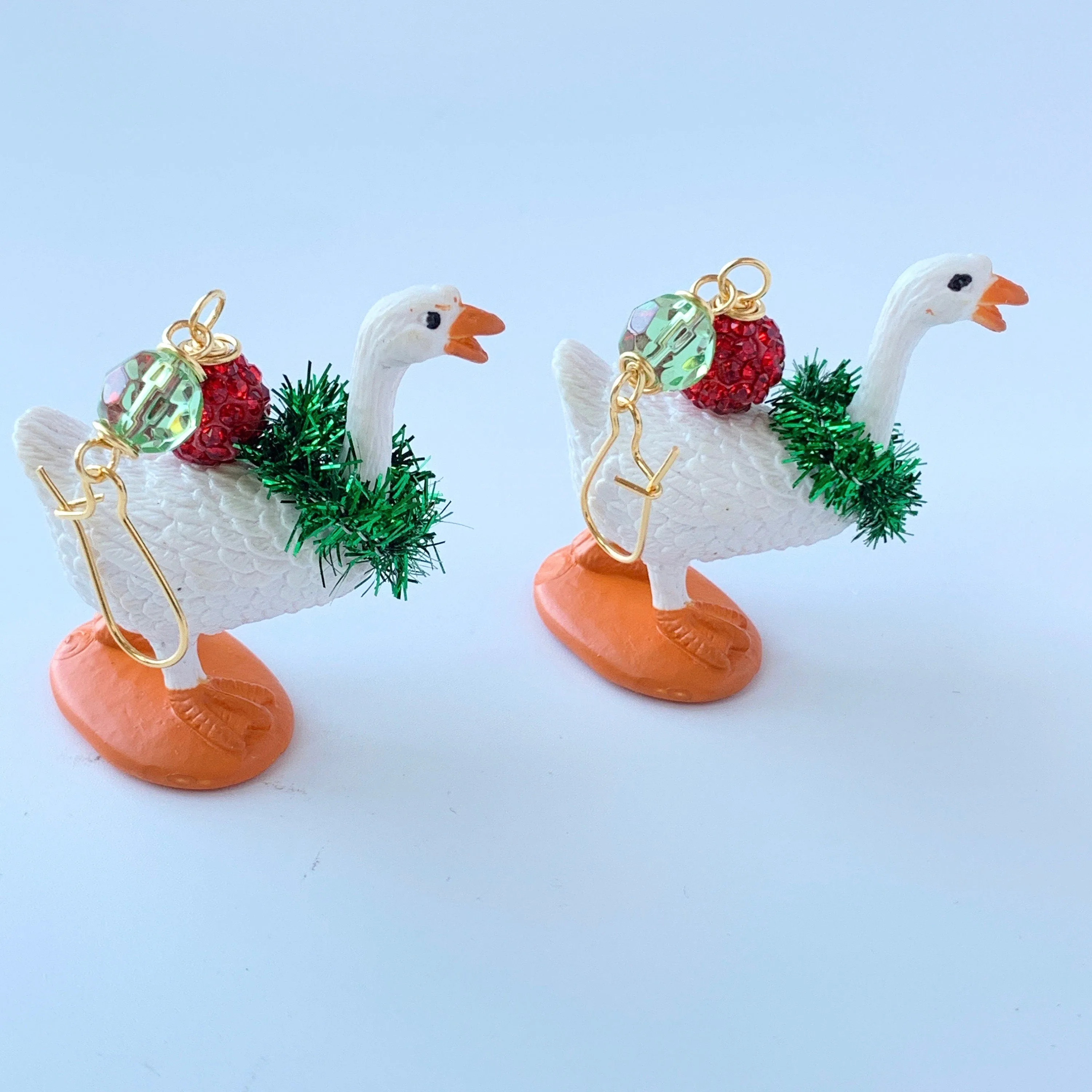 Christmas Goose Earrings