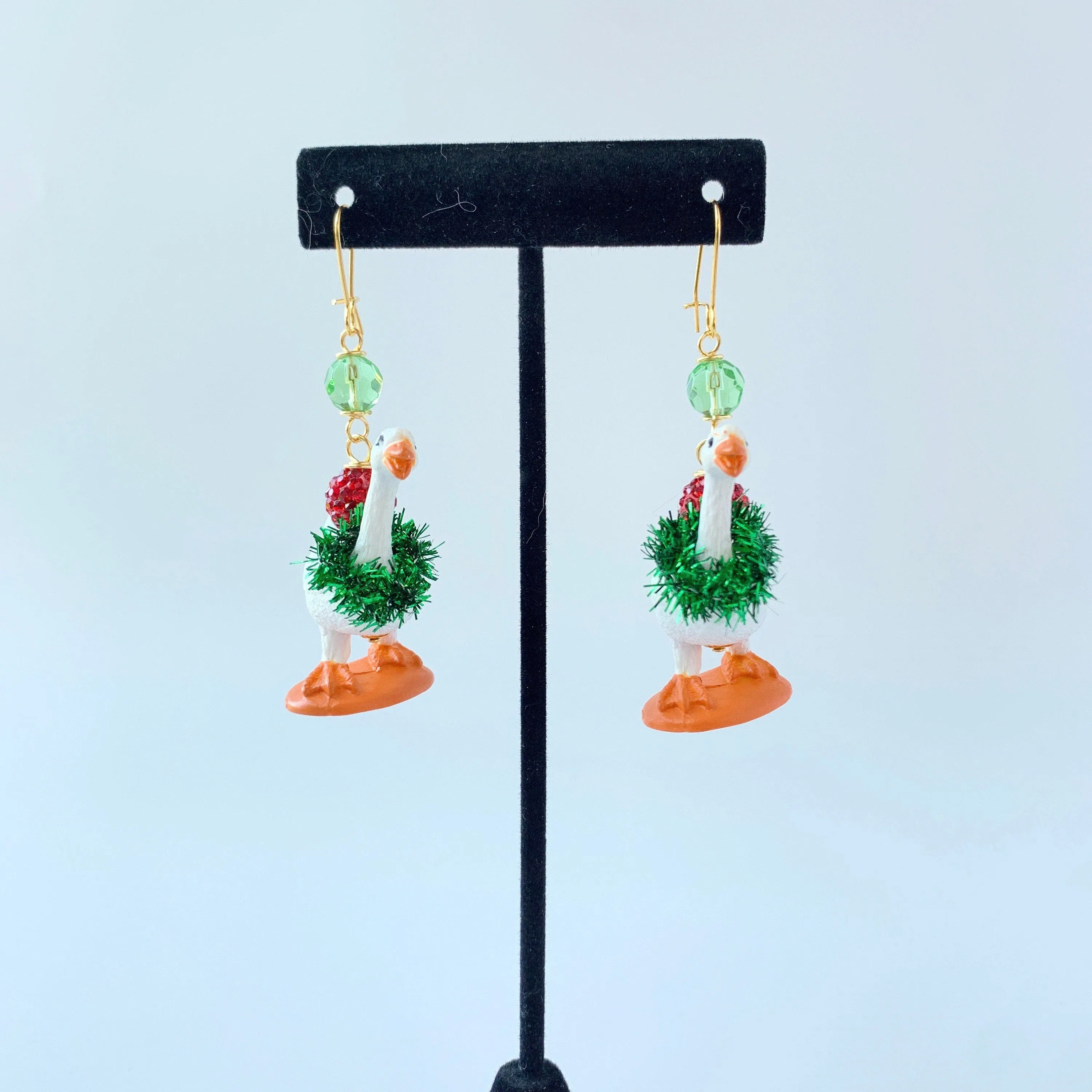 Christmas Goose Earrings