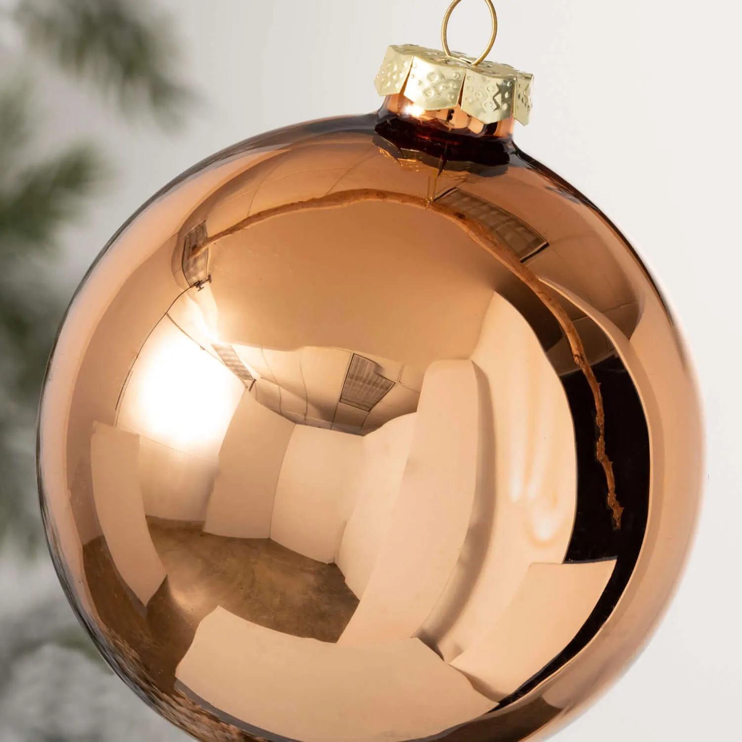 Classic Copper Ball Ornament