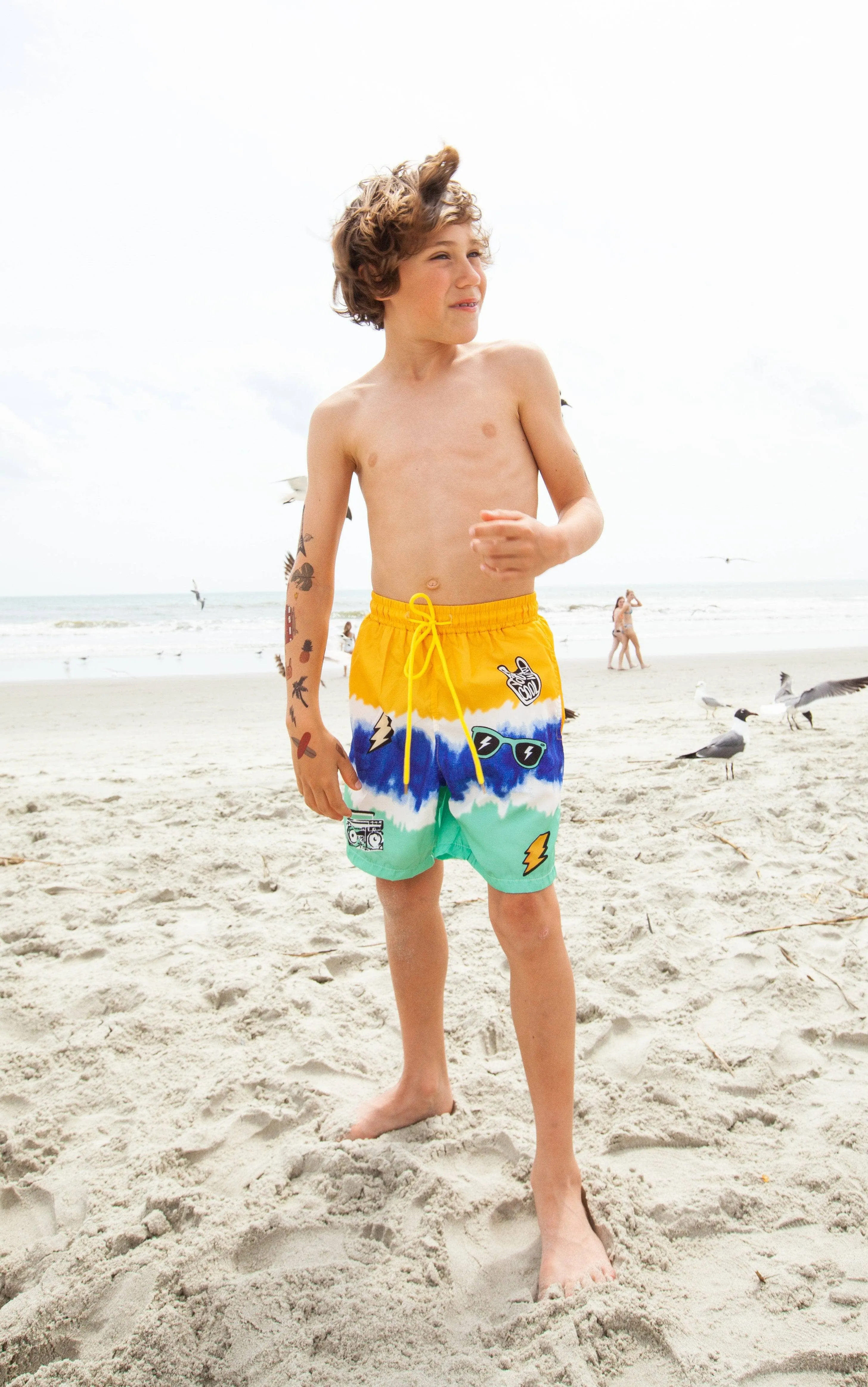 Cool Patch Tie Dye Swim Shorts