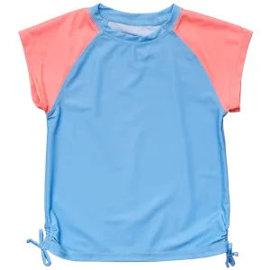 Cornflower Peach Sleeve SS Rash Top