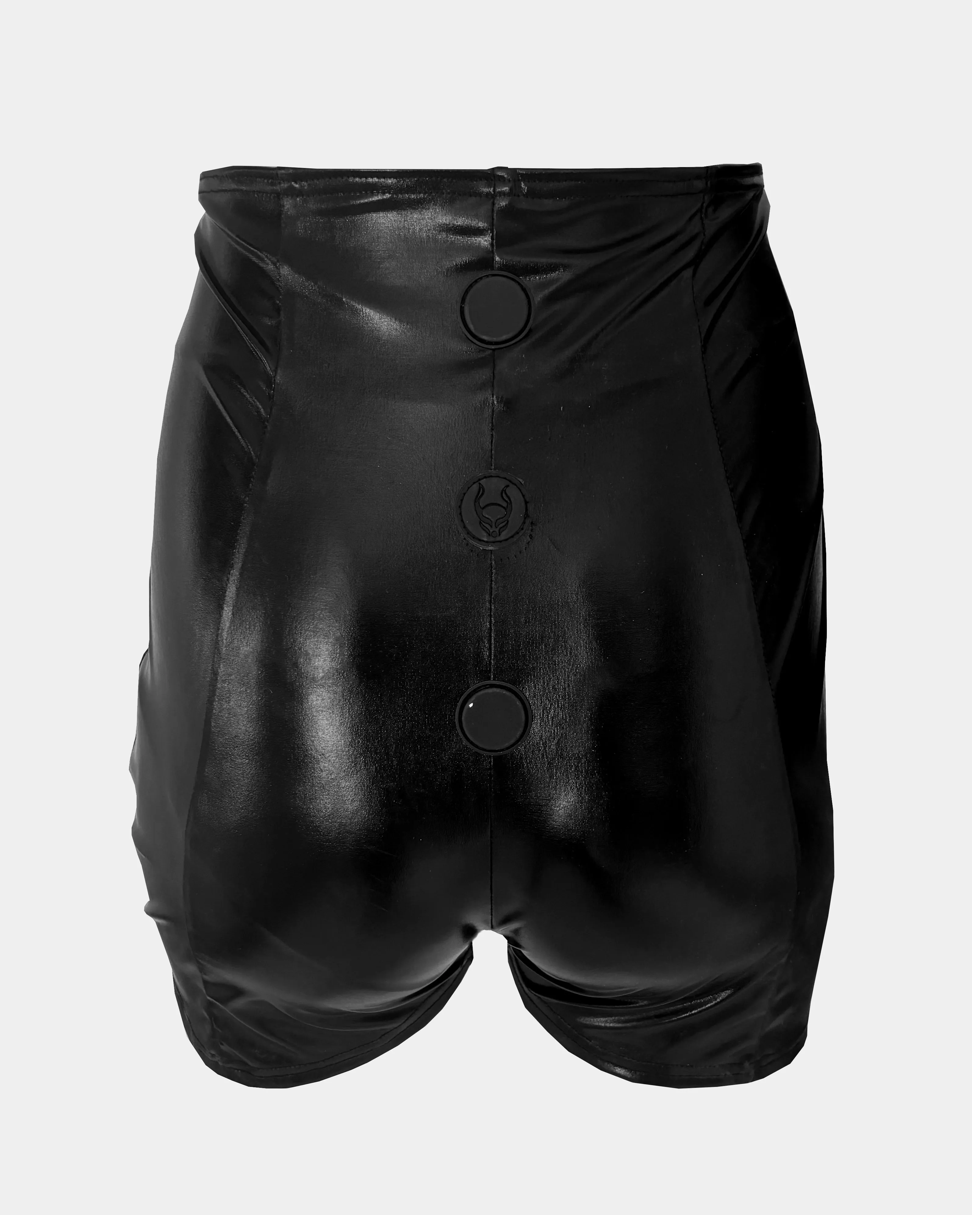 CYBAURA CORSET PANTS BLACK WET LOOK