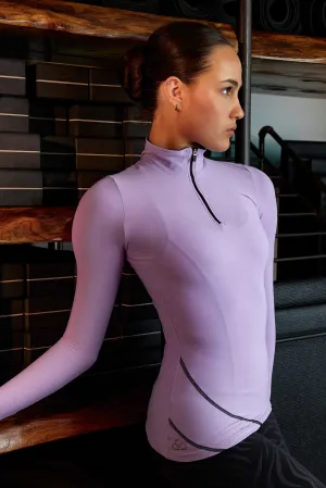 Desire Half-Zip Top in Amethyst