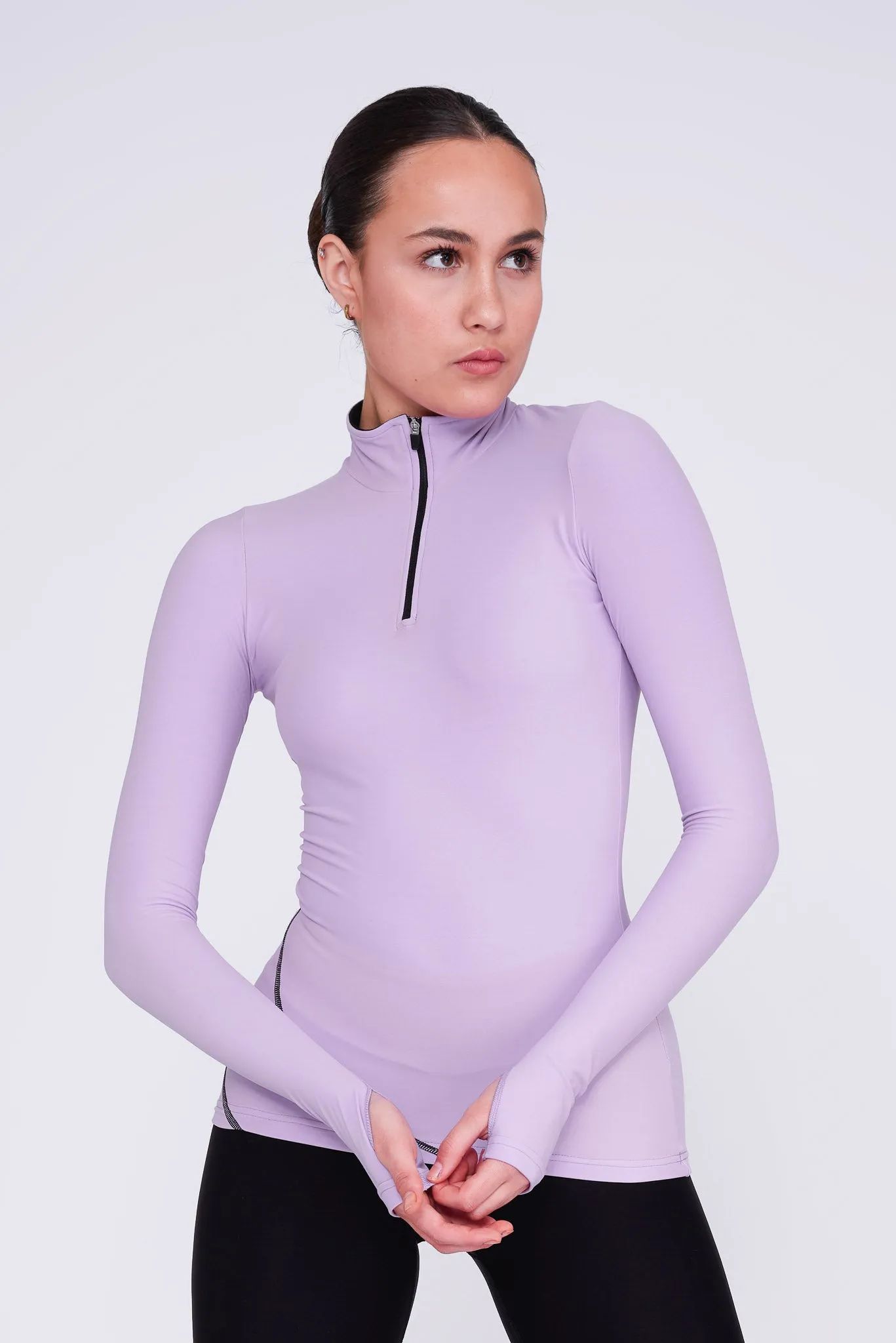 Desire Half-Zip Top in Amethyst