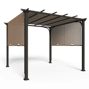 EAGLE PEAK 10x10 Metal Pergola with Textilene Top