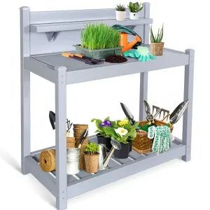 EAGLE PEAK Vinyl Waterproof Garden Potting Bench 40x 21.6x43.9