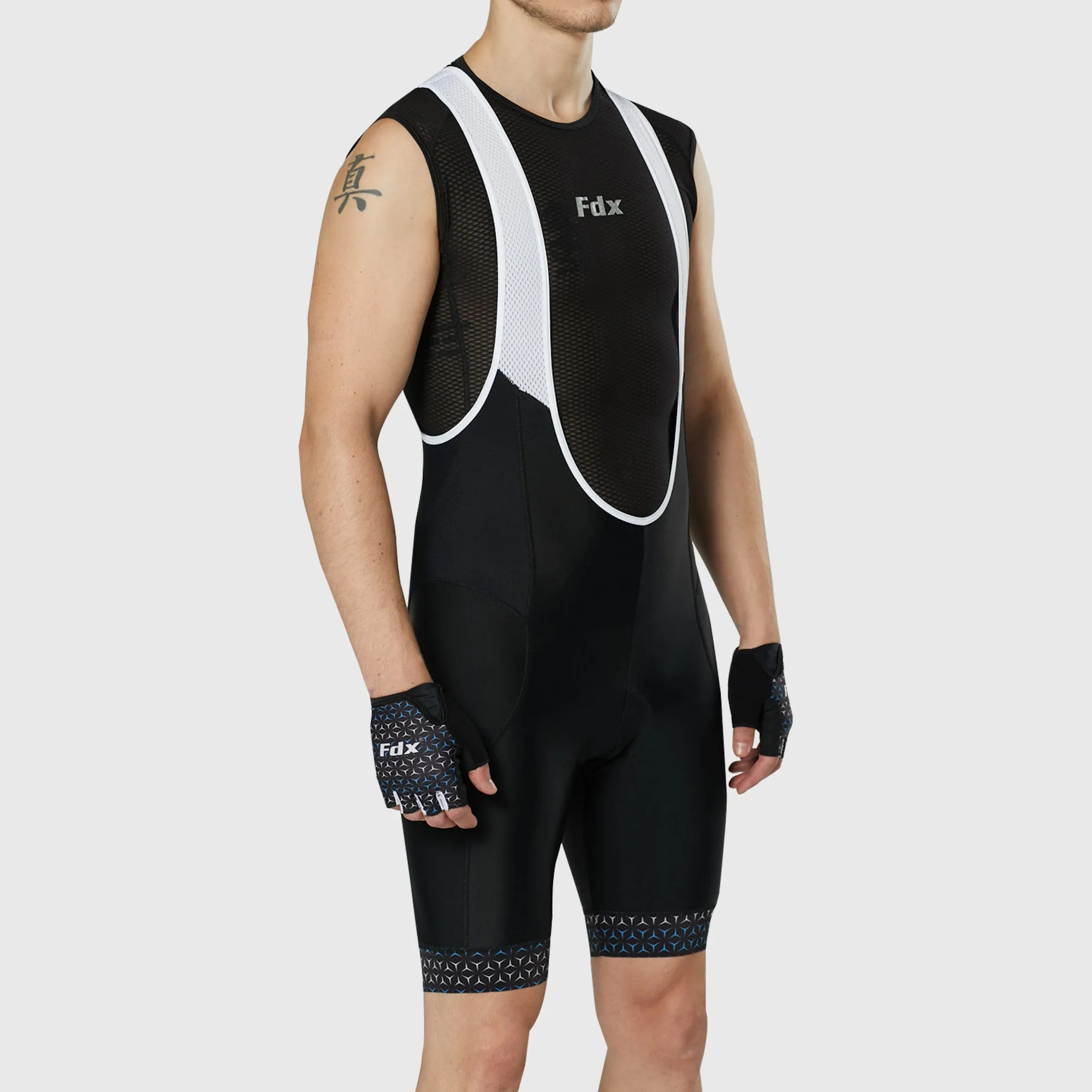 Fdx Vega Black Men's & Boy's Padded Summer Cycling Bib Shorts