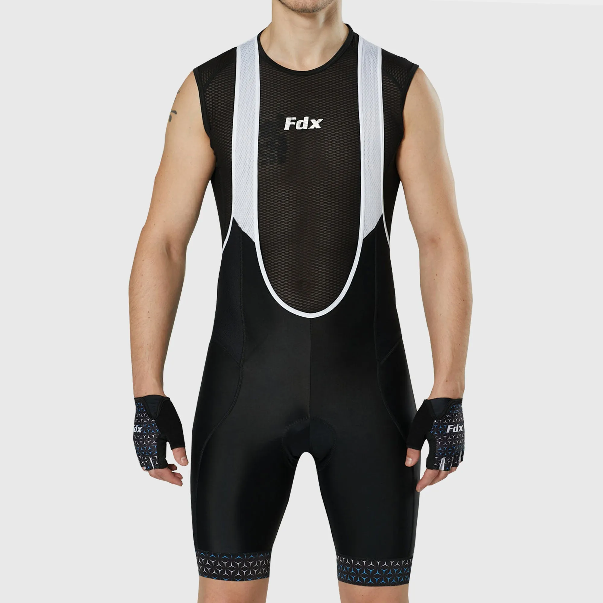 Fdx Vega Black Men's & Boy's Padded Summer Cycling Bib Shorts