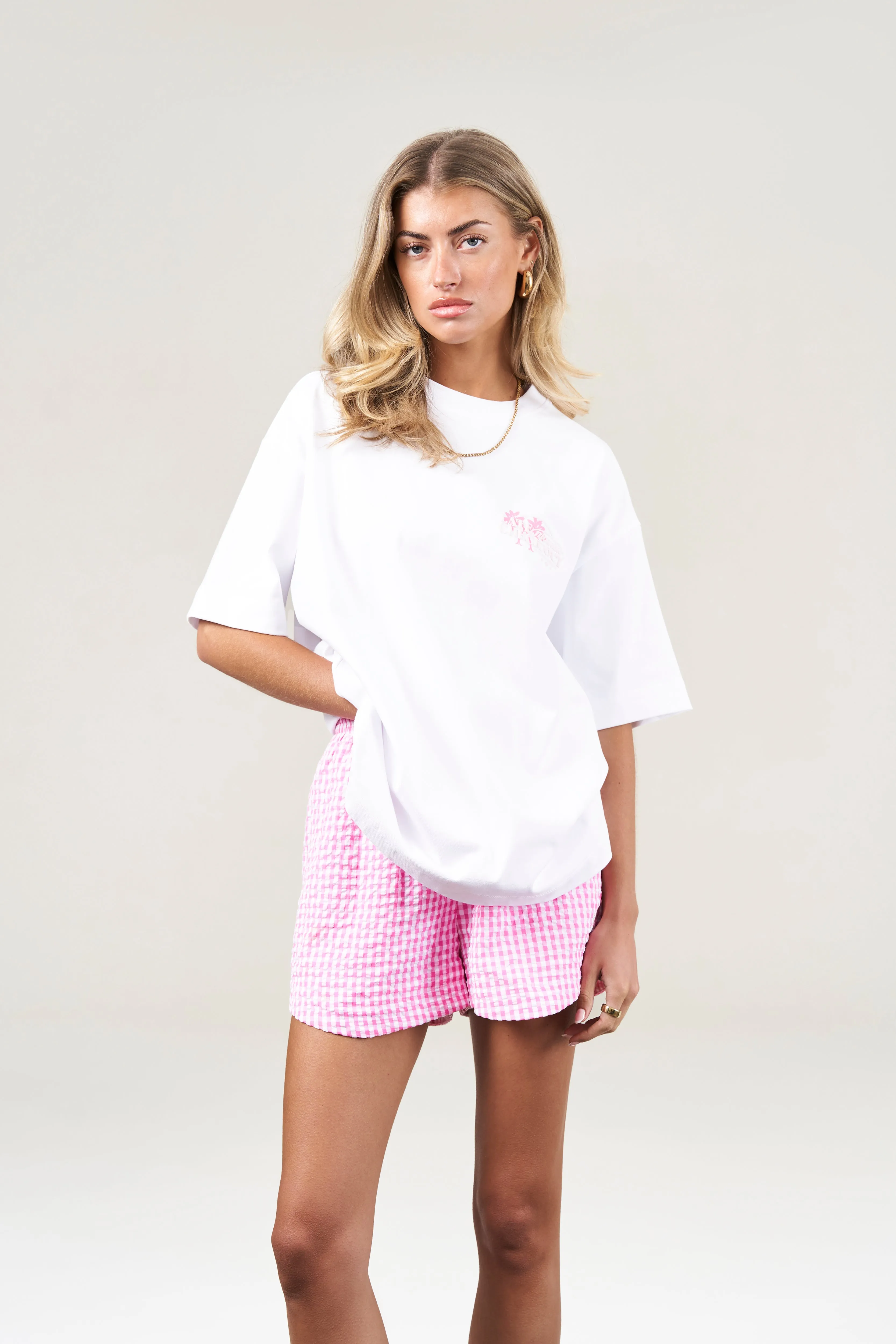 GINGHAM SHORTS - PINK