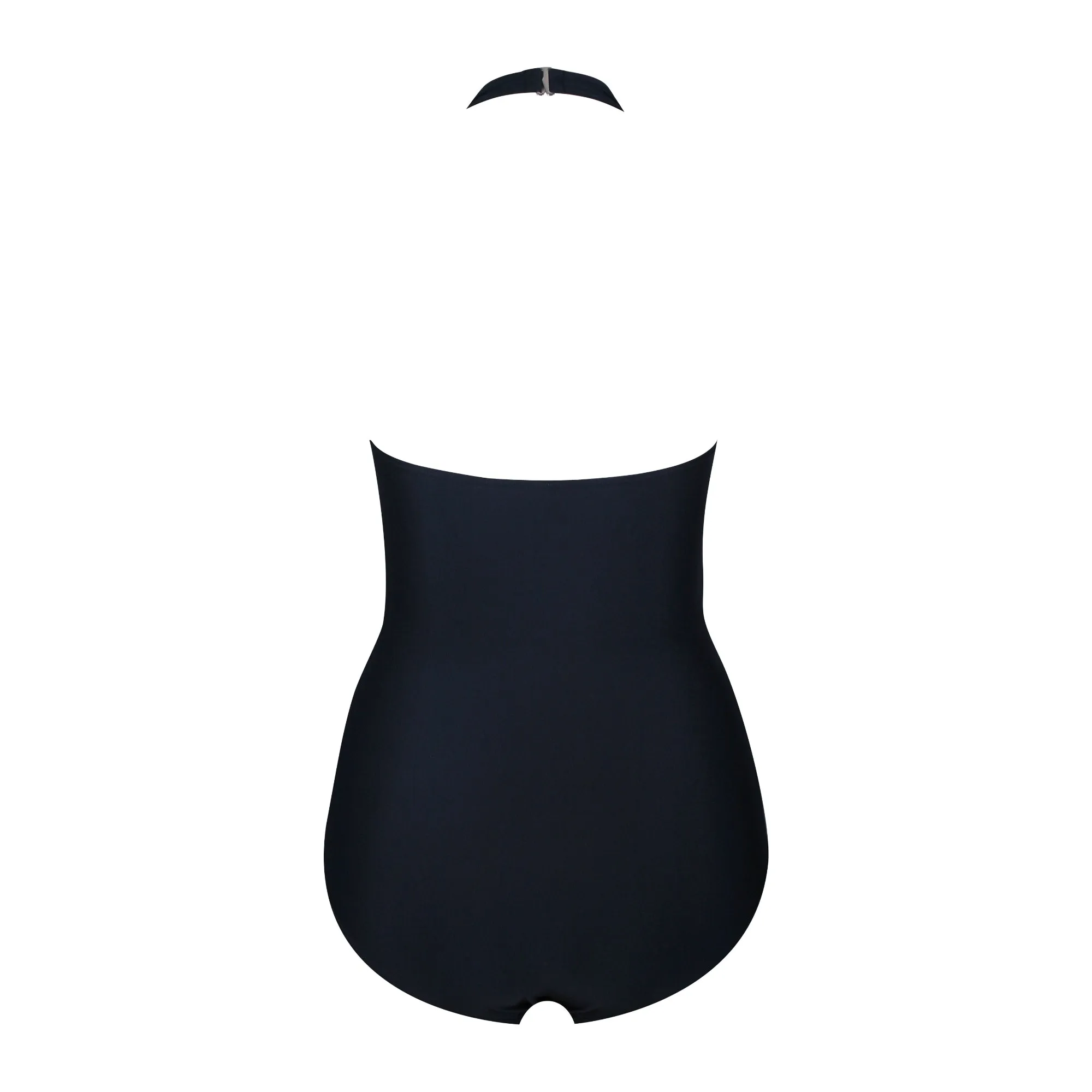 Gourami Shapes In Mesh Push-Up Swimsuit - Black