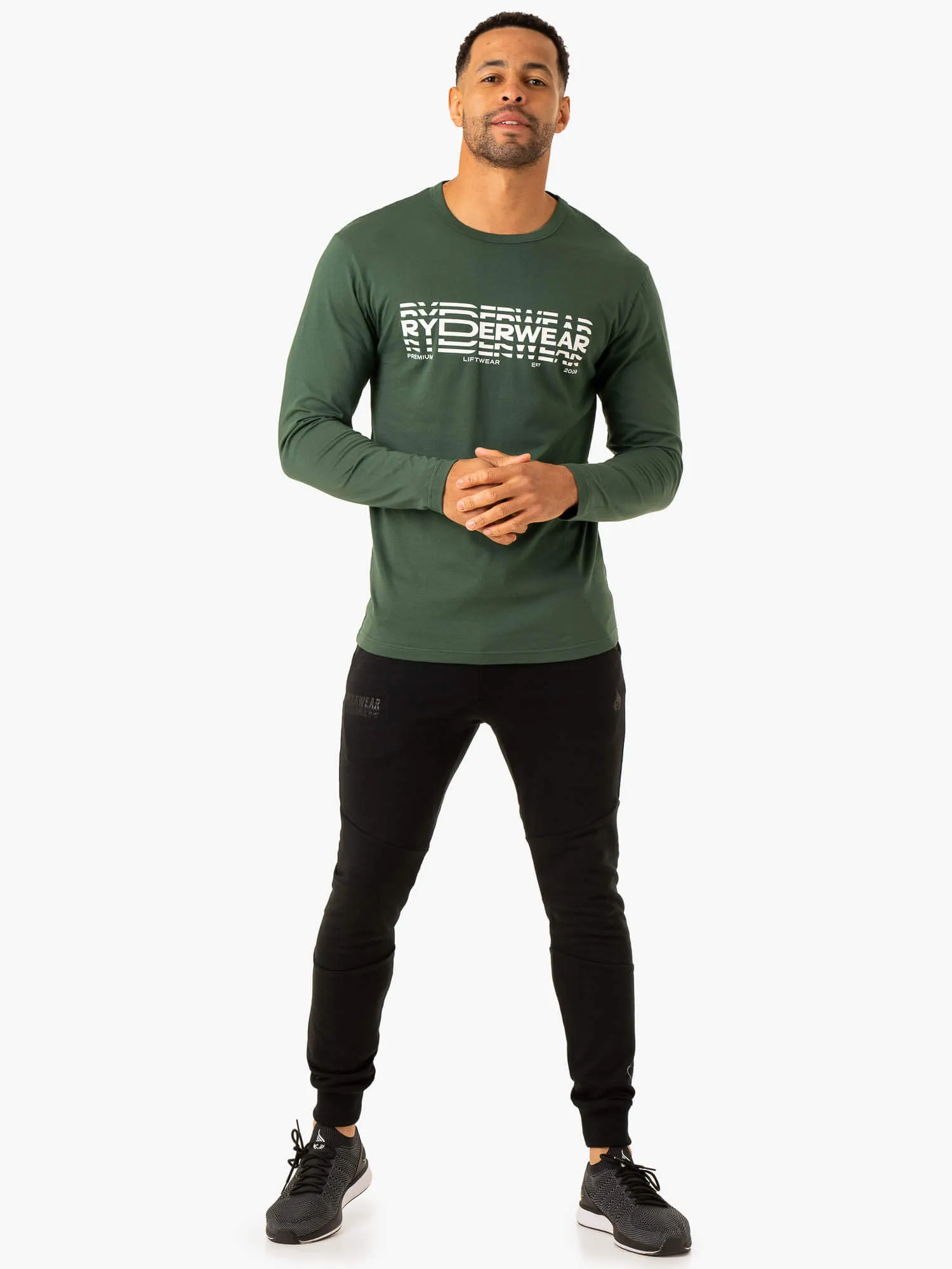 Graphic Long Sleeve T-Shirt - Dark Green