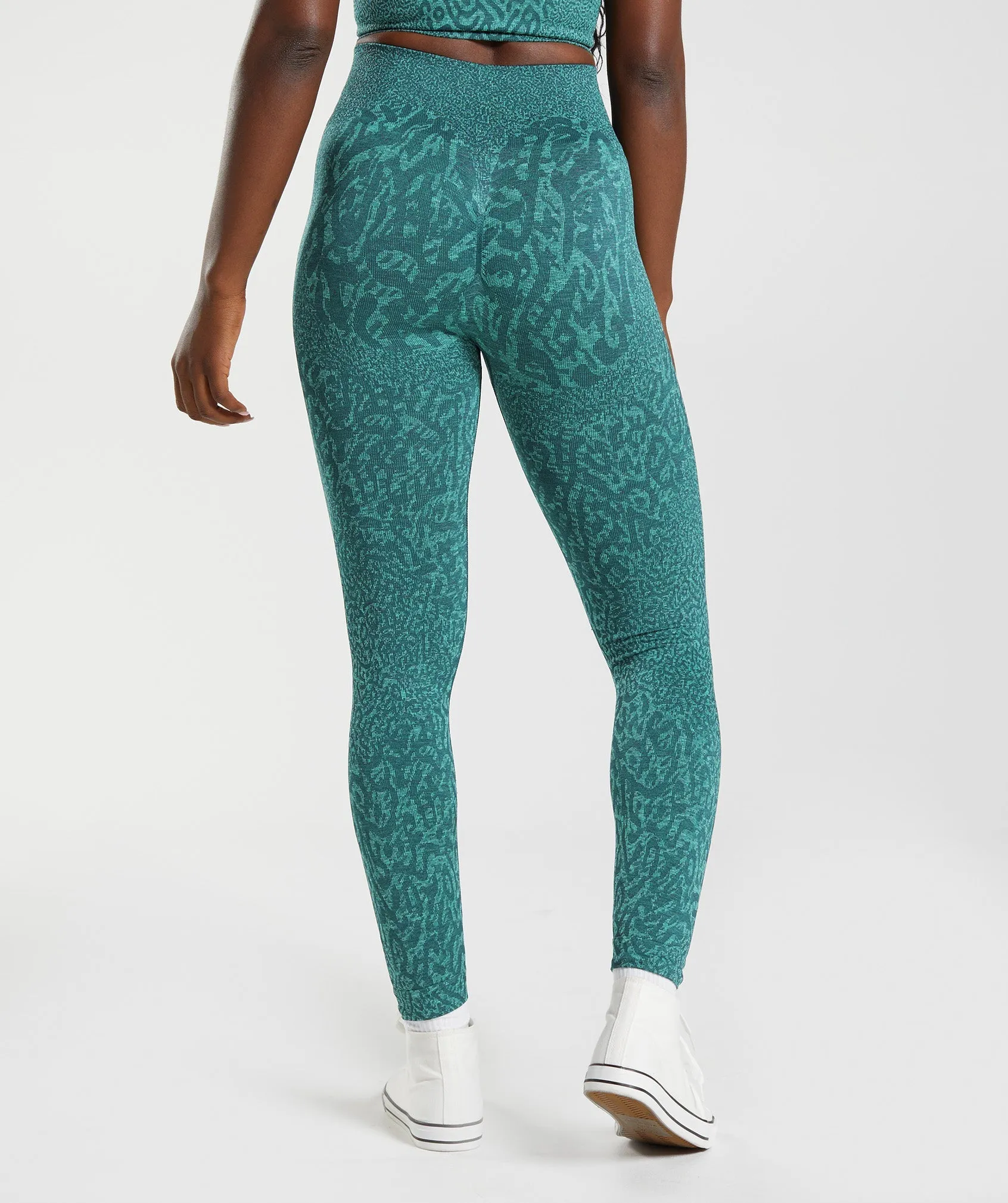 Gymshark Adapt Animal Seamless Leggings - Reef | Winter Teal