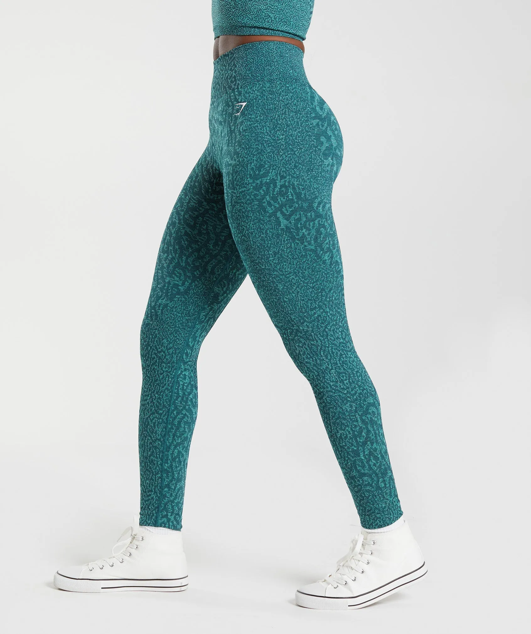 Gymshark Adapt Animal Seamless Leggings - Reef | Winter Teal