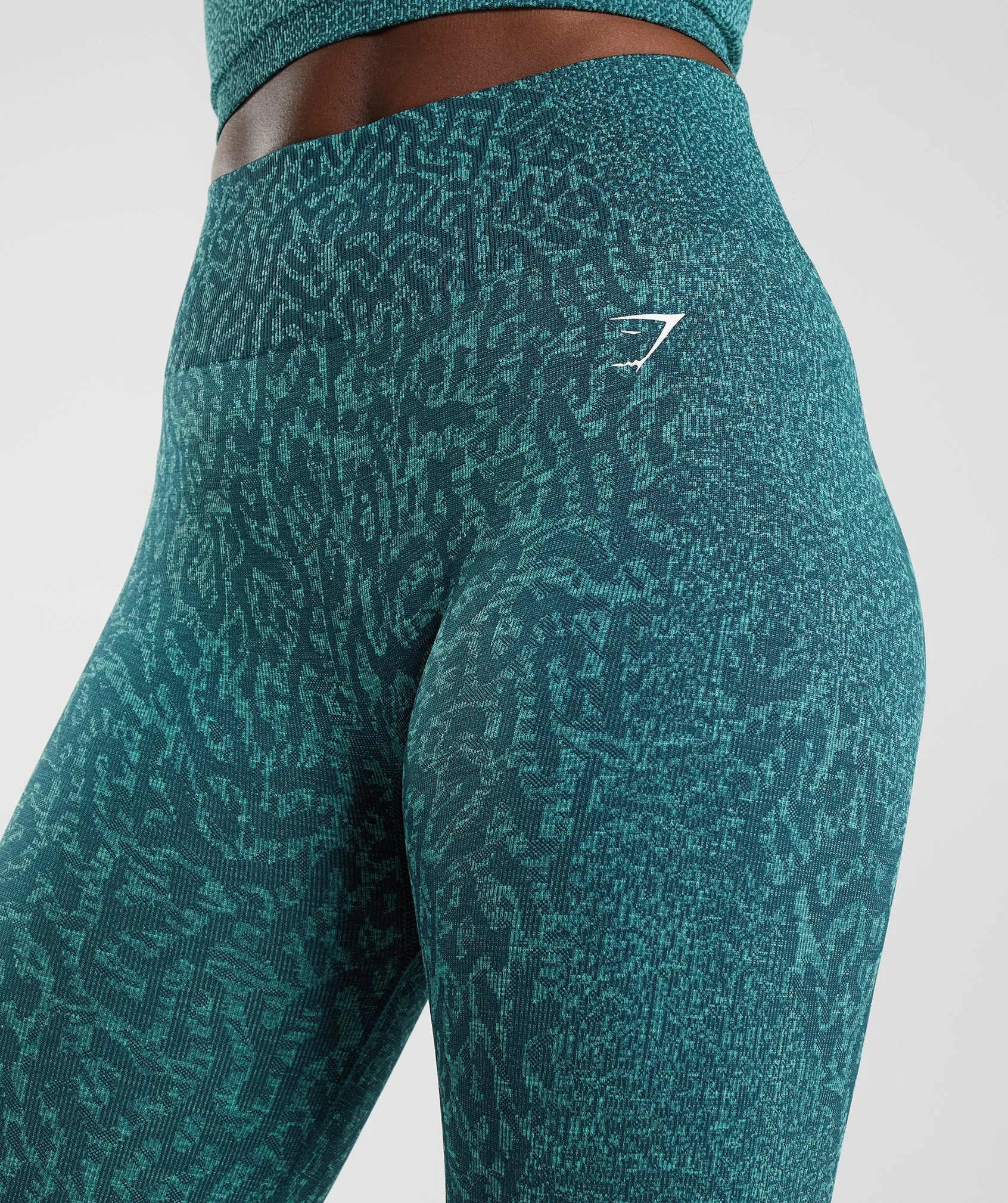 Gymshark Adapt Animal Seamless Leggings - Reef | Winter Teal