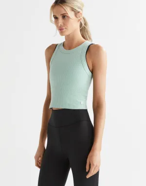 Harmony Ribbed Tank - Sage Green