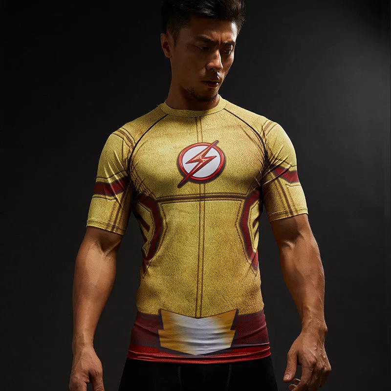 KID FLASH Compression Shirt for Men (Short Sleeve)