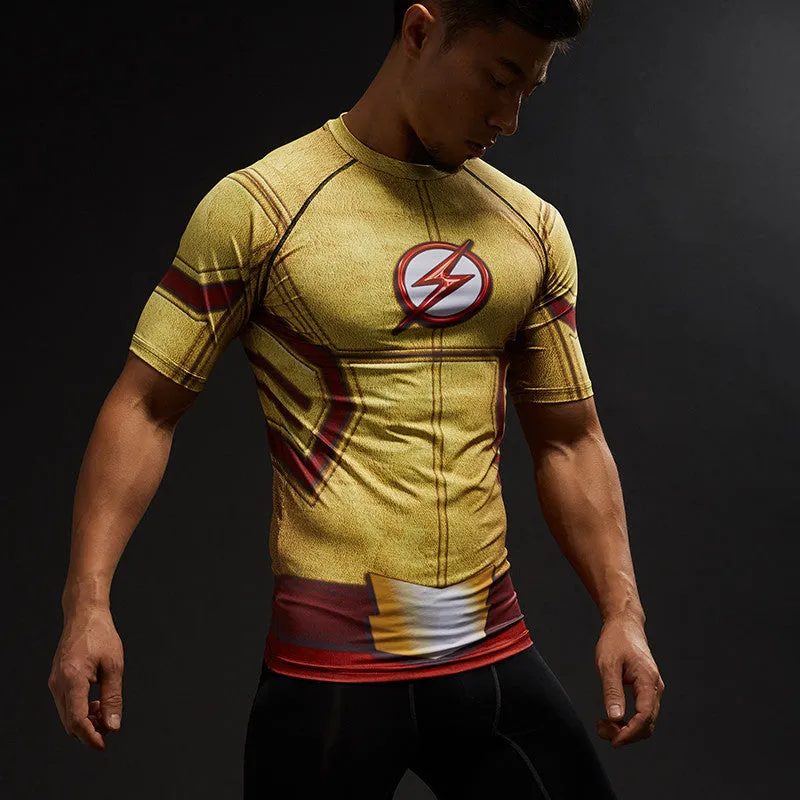 KID FLASH Compression Shirt for Men (Short Sleeve)