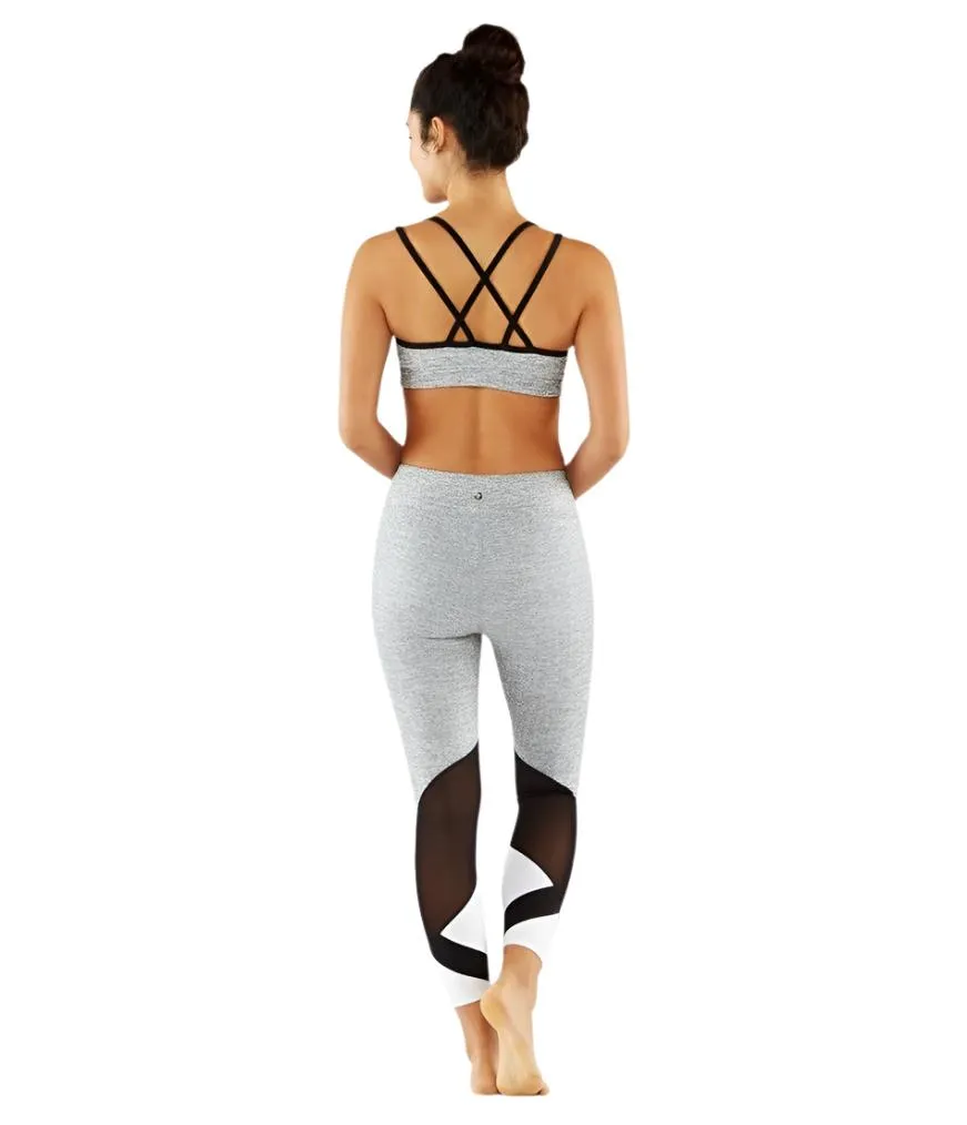 Last Chance! Manduka Cross Strap Bra - Herringbone