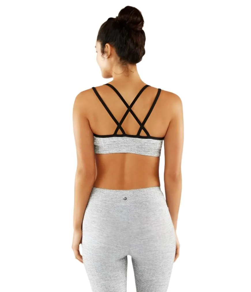 Last Chance! Manduka Cross Strap Bra - Herringbone