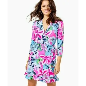 Lilly Pulitzer Jessalynne Romper Cockatoo Pink Pretty in Pink LG